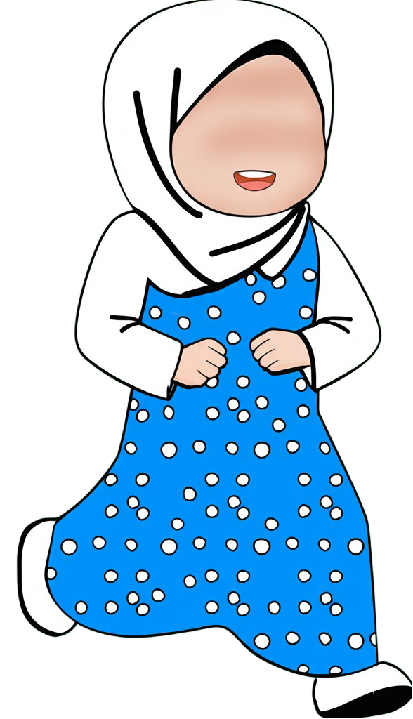 Character running towards flowers